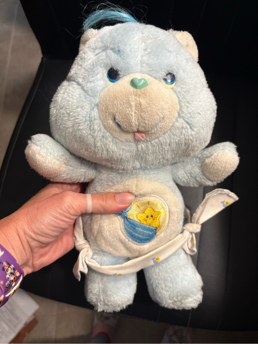 Vintage Care Bears BABY TUGS Original 1983 Kenner 11” Blue Plush